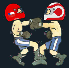 Eliseo Salazar y Nelson Piquet by Muneta & Cerracín