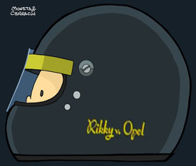 Helmet of Rikky (Frederick) von Opel by Muneta & Cerracín
