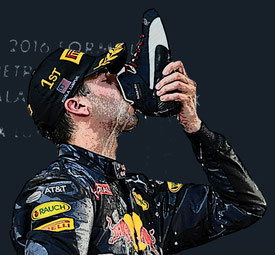 Daniel Ricciardo del Red Bull Racing