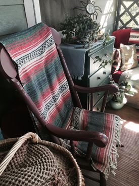 Rocking chair on a porch