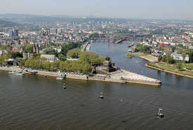 Das ›Deutsche Eck‹ an der Mündung der Mosel in den Rhein, Foto: Holger Weinandt