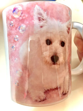水彩画タッチ うちの子 ペット似顔絵マグカップ