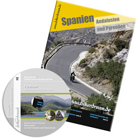 Motorradtour spanische Pyrenäen DVD gedruckte Tourstory und GPS Daten für die eigene Tourplanung mit dem Motorrad