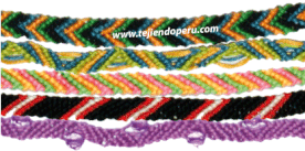 pulseras o brazaletes en macramé