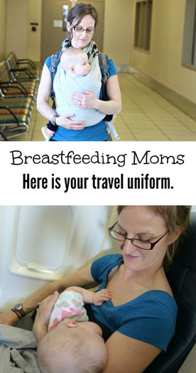 Breastfeeding Moms - Here is your travel uniform. Read more at www.babycantravel.com/blog.