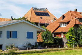 Solarthermie Indach Anlage von bern.solar - Holzrahmenkollektoren
