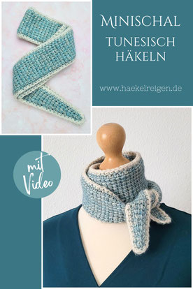 Minischal Tunesisch Haekeln mit Video, Anleitung auf haekelreigen.de
