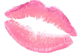 pink lipstick stain
