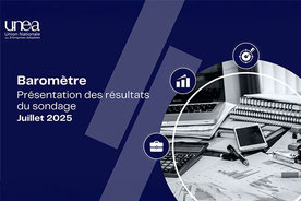 Couverture bleu foncé du baromètre de juillet 2025 UNEA