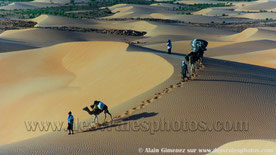 Mauritanie,Afrique,désert,Sahara,sable,dunes,caravane,chameaux,butte,erg,herbe,traces de pas,adrar,amatlich,lek leva