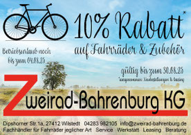 Bahrenburg Fahrrad Geschäft Wilstedt
