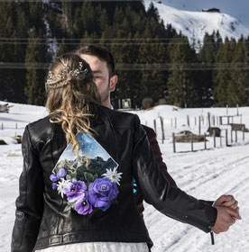 best bridal looks in painted wedding jacket
