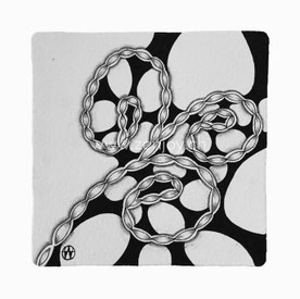 Zentangle Tile by Zenjoy Opus