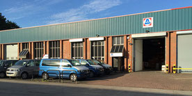 Außenansicht der britischen Tochtergesellschaft AMF-Bruns UK Ltd. in Manchester.