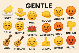 Gentle - Sinónimos y antónimos - Ejercicio