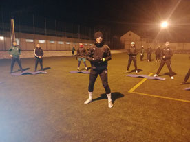 Spielertrainer Mathias Franke beim Trainingsstart.