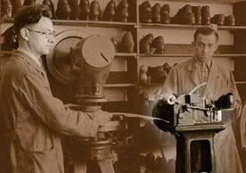 Doppelmaschine in der Werkstatt meines Großonkels Siegfried Brill, 1936.