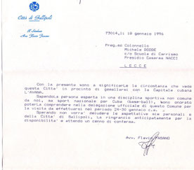 La lettera d'invito a Michele Dodde (clicca per ingrandire)