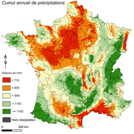 La région artois picardie est peu arrosée.