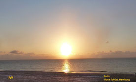 Sylt, Sonnenuntergang, Foto: Ilona M. Schütt, www.basenfasten-hamburg.NET