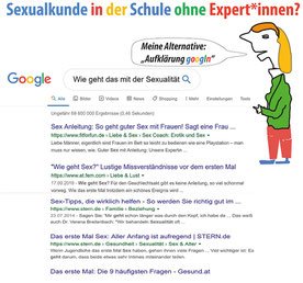 Alternative Sexualpädagogik: "Aufklärung googln" Bild:spagra
