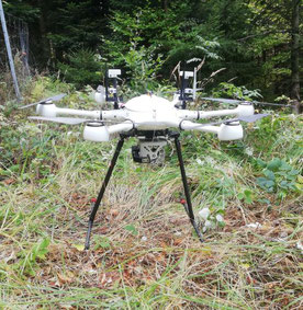 AS-110 whole air sampler on UAV drone 