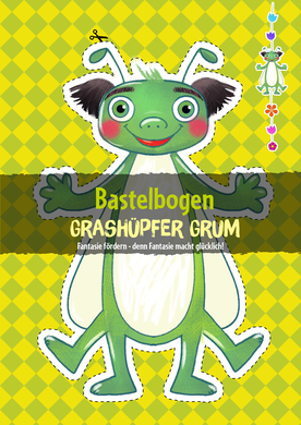 Freebie für Kinder Grashüpfer Grum
