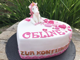 Einhorn Herztorte