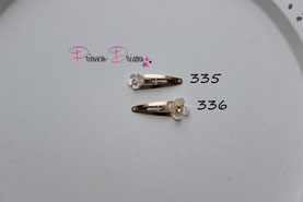 Baby mit Blumen Haarspange in gold