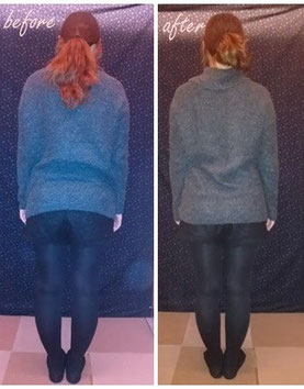 横浜美健整体からだ庵施術・姿勢の before-after