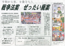 平和、民主主義、革新の日本をめざす静岡県の会　チラシ