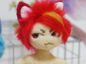 羊毛フェルト 狼半獣