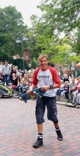 Guenter Mokulys, Skateboard-Show in Pinneberg.