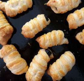 gebackener Blätterteigrollen