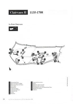 Plan du "Petit Clairvaux" (1115-1135) © La vie en Champagne.