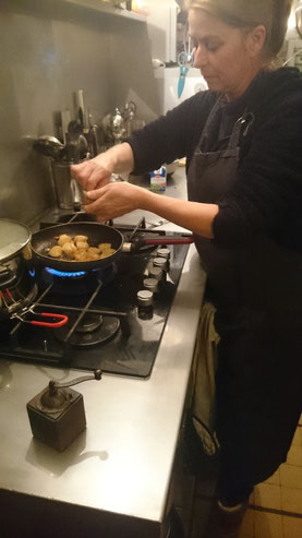 Cuisson des coquilles st Jacques .