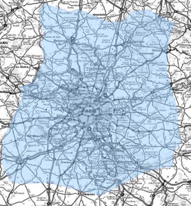 Carte multiplex Paris étendu, canal 11B