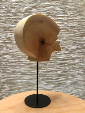 Holzskulptur, Kiefer, 20×20 cm