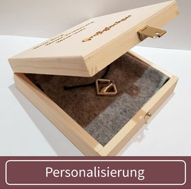 individuelle Geschenkverpackung persönliche Gravur Holzbox Geschenk