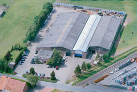 Drohnenaufnahme des AMF-Bruns Standort in Friesoythe.