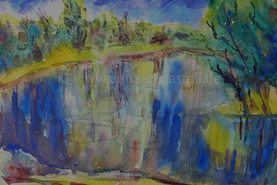 Der Fluss_Aquarell/Tinte (24 x 32 cm)
