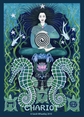tarot de Sarah Wheatley, el carro, le chariot