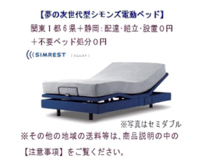 シモンズ　シムレスト　次世代型マルチ機能付き電動リクライニングベッド