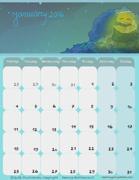 calendar free 2016 cute free calendar kids poster classroom 