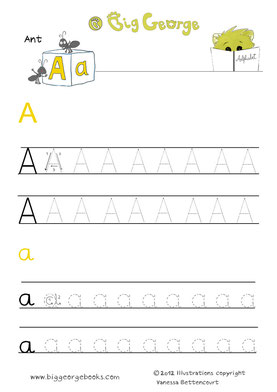animals alphabet practice worksheet high and lower case capital letters ant letter a