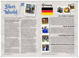 Bericht über Tobias im Stadionmagazin von Birmingham City.