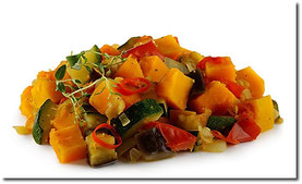 Kürbis-Ratatouille.