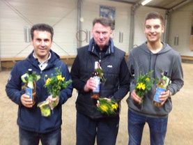 Gesamtsieger Erdal, Rolf und Lukas (v.l.)