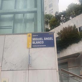 Placa de la calle Miguel Ángel Blanco