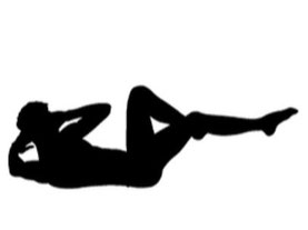 Illustration der Bauchmuskel-Übung Sprinter